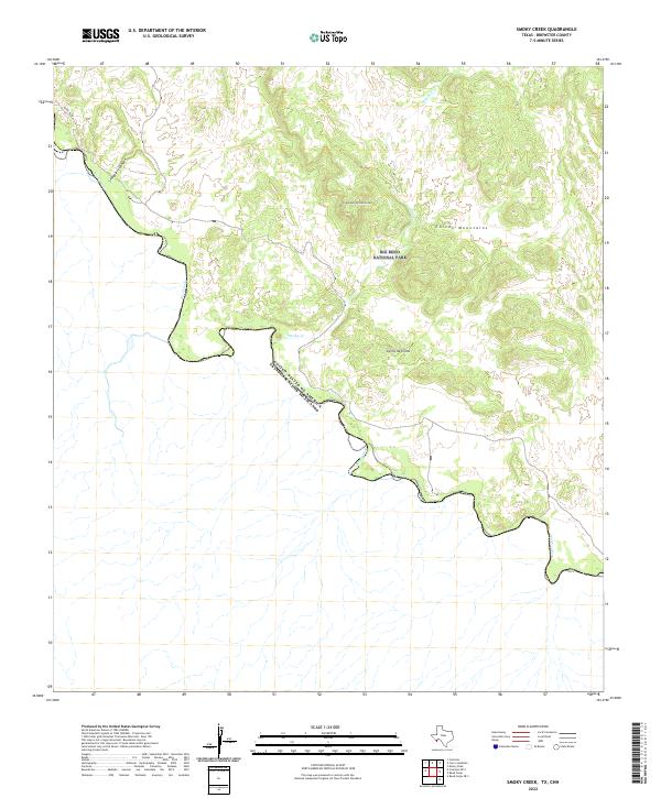 Smoky Creek, TX,CHH, US — USGS 7.5-minute topo (2022)
