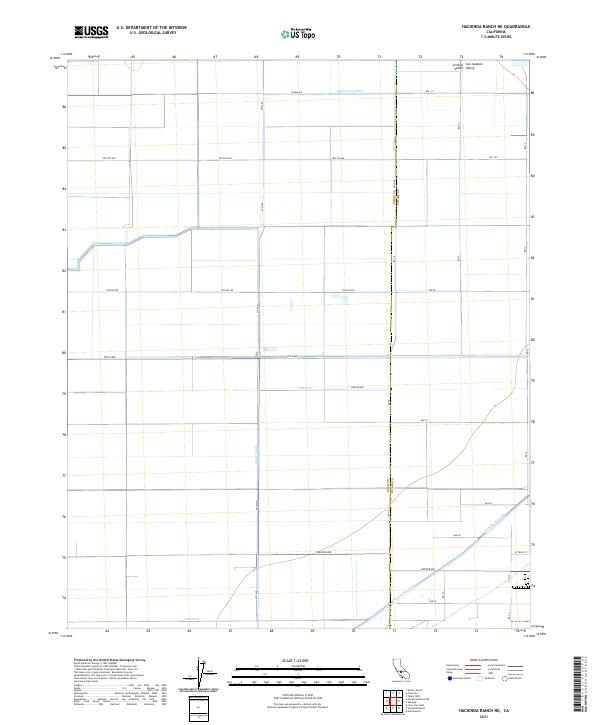 Hacienda Ranch NE, CA — USGS 7.5-minute topo (2021)