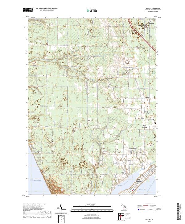 Dalton, MI — USGS 7.5-minute topo (2023)
