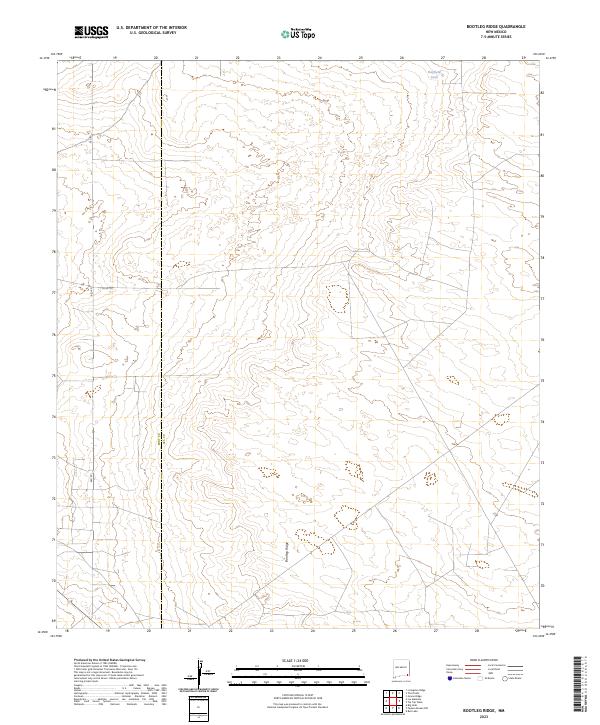 Bootleg Ridge, NM — USGS 7.5-minute topo (2023)