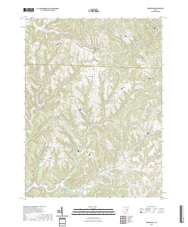 Birmingham, OH — USGS 7.5-minute topo (2023)