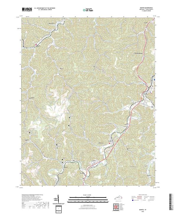 Martin, KY — USGS 7.5-minute topo (2022)