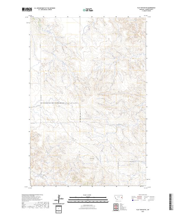 Flat Top Butte, MT — USGS 7.5-minute topo (2024)