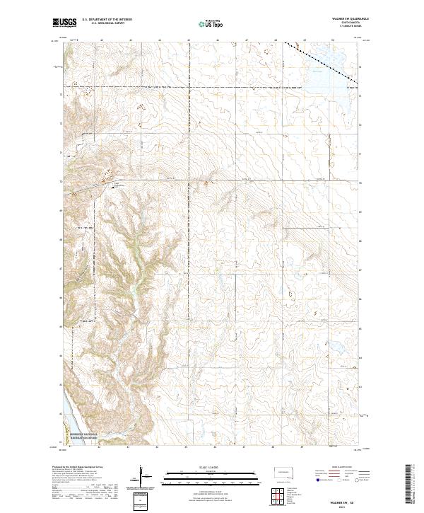 Wagner SW, SD — USGS 7.5-minute topo (2021)