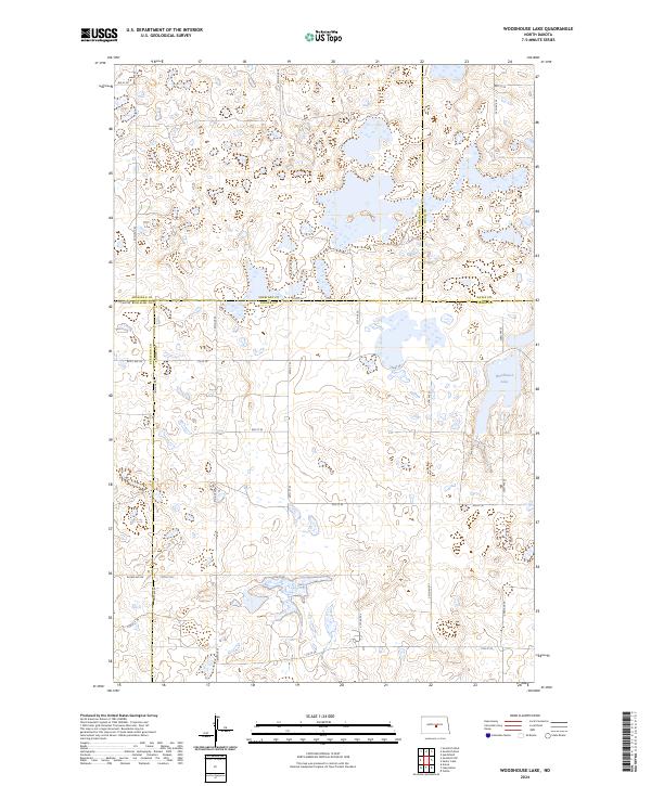 Woodhouse Lake, ND — USGS 7.5-minute topo (2024)