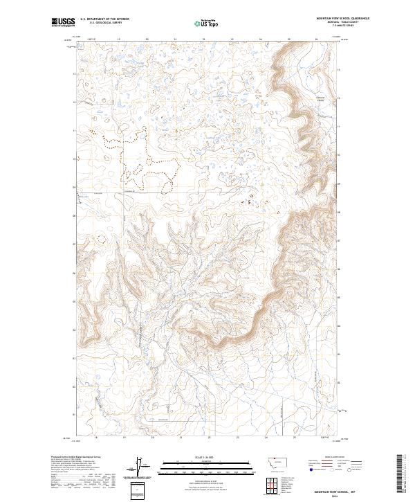 Mountain View School, MT — USGS 7.5-minute topo (2024)
