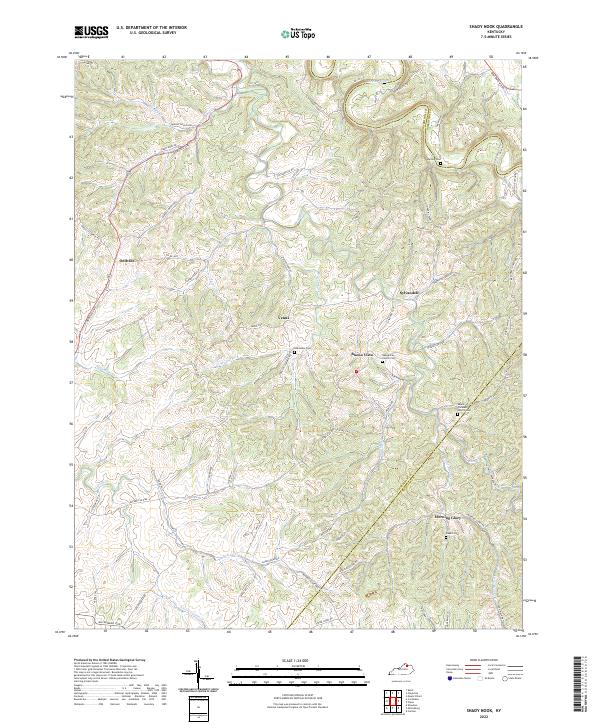Shady Nook, KY — USGS 7.5-minute topo (2022)