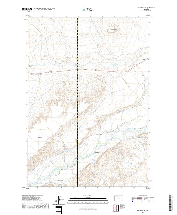 Y U Bench NE, WY — USGS 7.5-minute topo (2021)