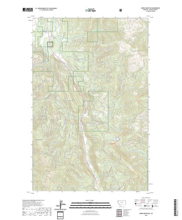 Horse Mountain, MT — USGS 7.5-minute topo (2024)