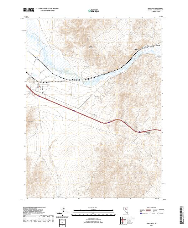 Golconda, NV — USGS 7.5-minute topo (2021)