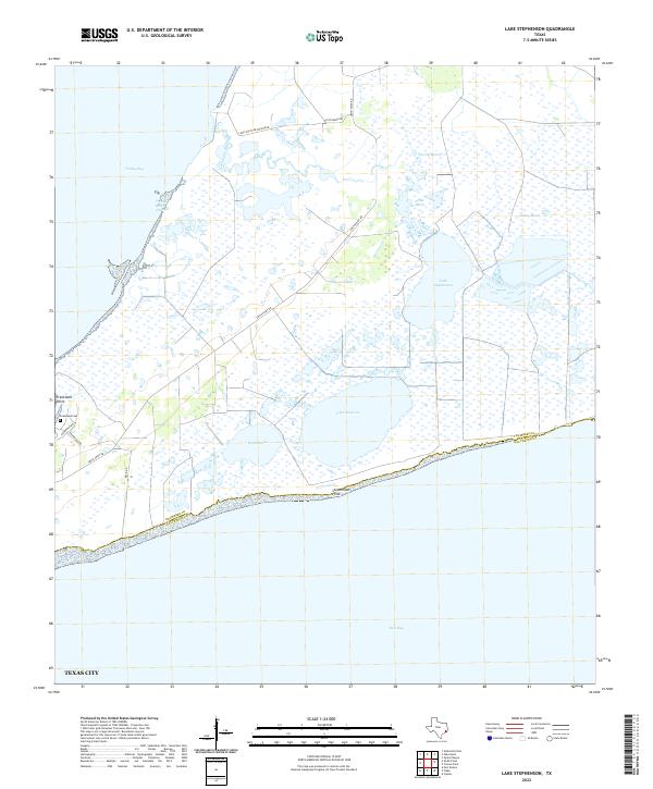 Lake Stephenson, TX — USGS 7.5-minute topo (2022)