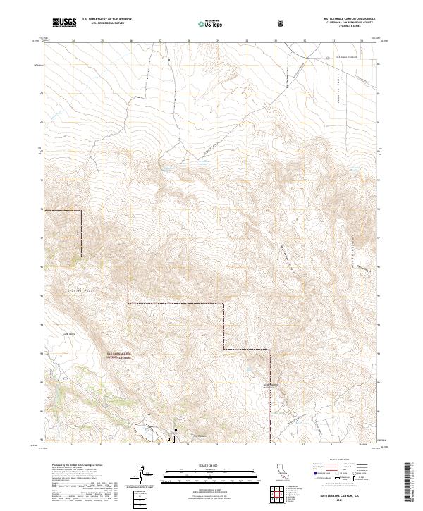 Rattlesnake Canyon, CA — USGS 7.5-minute topo (2021)