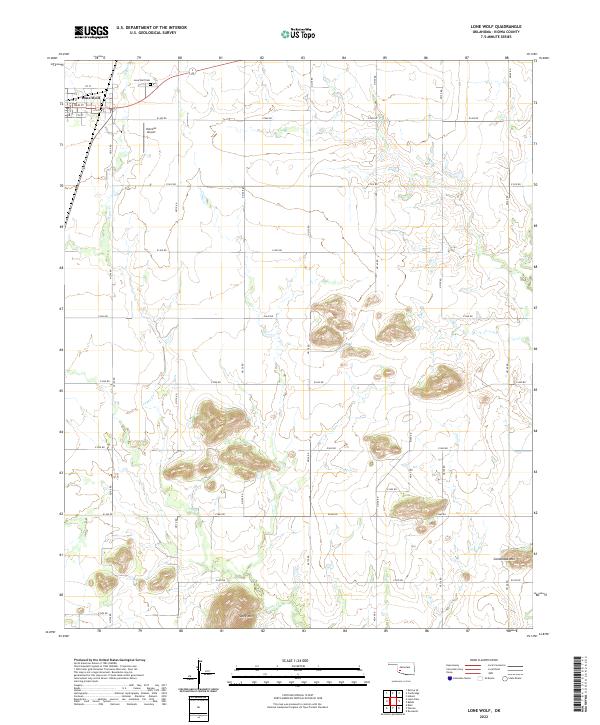 Lone Wolf, OK — USGS 7.5-minute topo (2022)