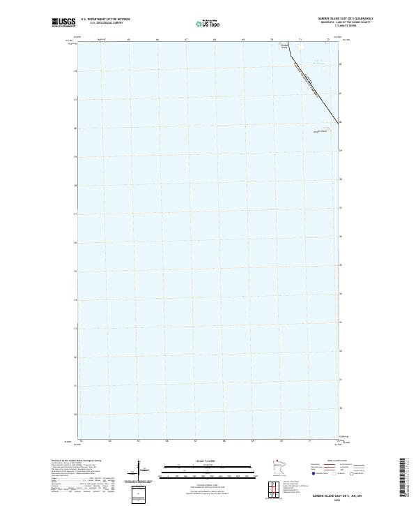 Garden Island East OE S, MN-ON — USGS 7.5-minute topo (2022)