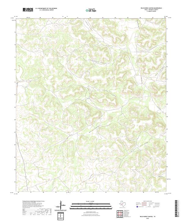 Wild Horse Canyon, TX — USGS 7.5-minute topo (2022)
