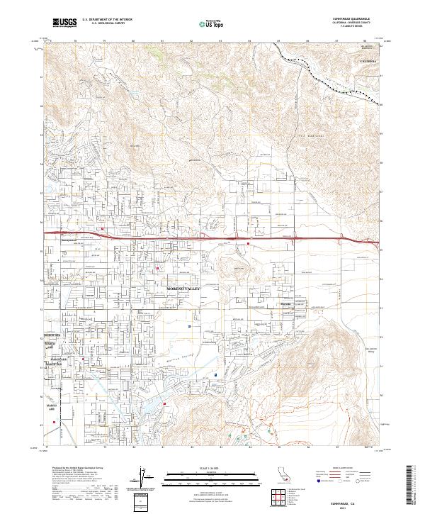 Sunnymead, CA — USGS 7.5-minute topo (2021)