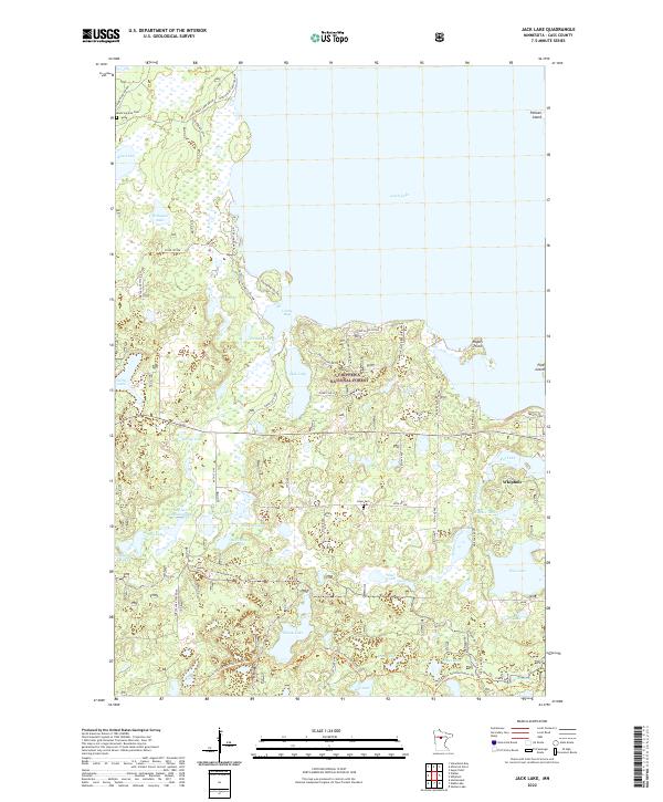 Jack Lake, MN — USGS 7.5-minute topo (2022)