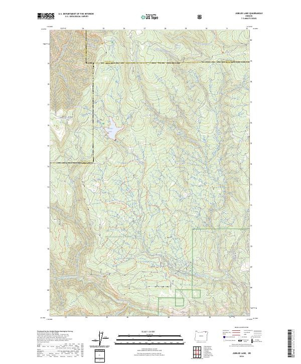 Jubilee Lake, OR — USGS 7.5-minute topo (2024)
