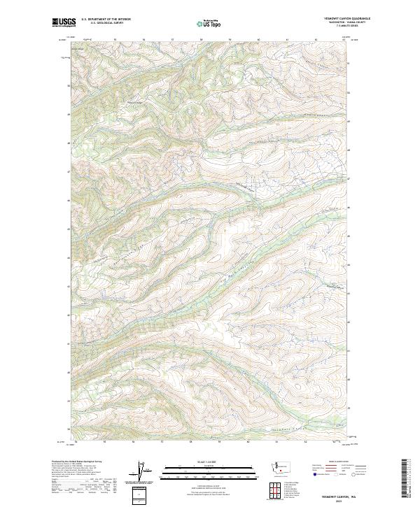 Yesmowit Canyon, WA — USGS 7.5-minute topo (2023)