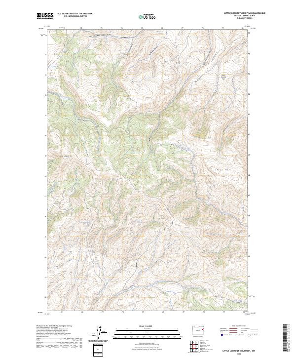 Little Lookout Mountain, OR — USGS 7.5-minute topo (2023)
