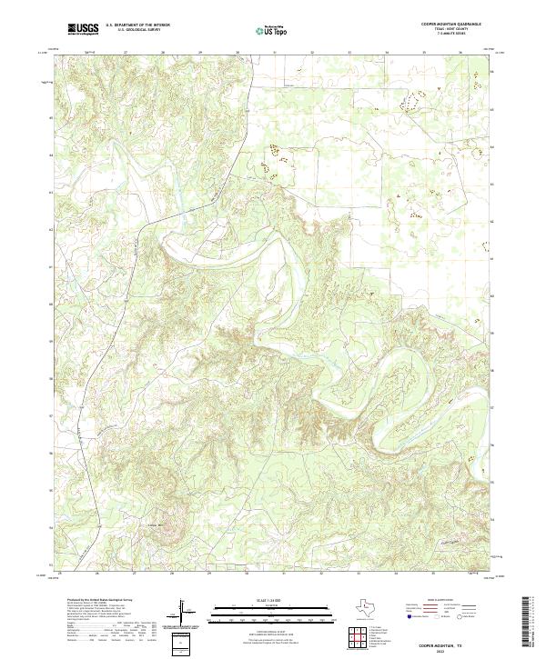 Cooper Mountain, TX — USGS 7.5-minute topo (2022)