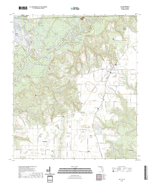 Jay, FL-AL — USGS 7.5-minute topo (2024)