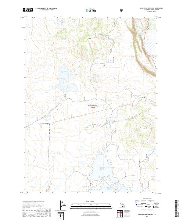 Dead Horse Reservoir, CA — USGS 7.5-minute topo (2021)