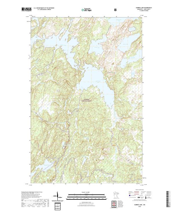 Gabbro Lake, MN — USGS 7.5-minute topo (2022)