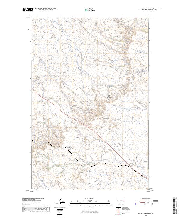 Olson Coulee South, MT — USGS 7.5-minute topo (2024)