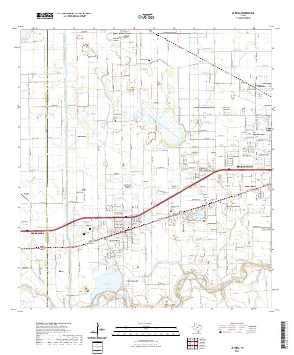 La Feria, TX — USGS 7.5-minute topo (2022)