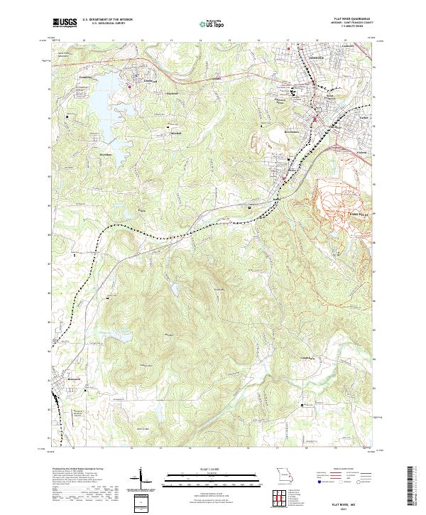 Flat River, MO — USGS 7.5-minute topo (2021)