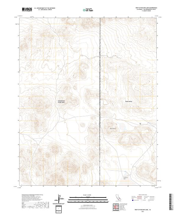 West of Nelson Lake, CA — USGS 7.5-minute topo (2021)