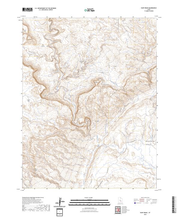 Hunt Draw, UT — USGS 7.5-minute topo (2023)