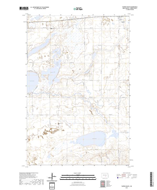 Tappen South, ND — USGS 7.5-minute topo (2024)