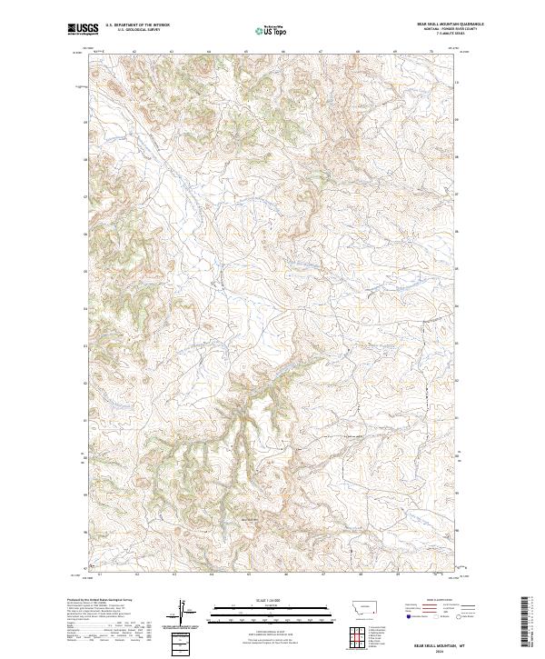Bear Skull Mountain, MT — USGS 7.5-minute topo (2024)