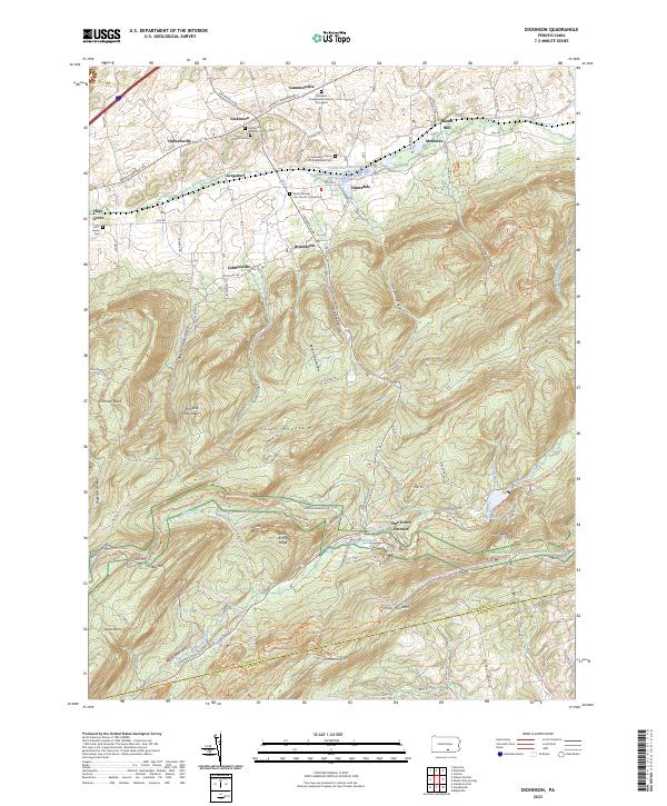 Dickinson, PA — USGS 7.5-minute topo (2023)