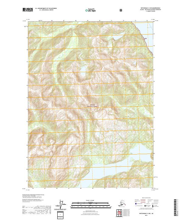 Ketchikan C-4 NE, AK — USGS 7.5-minute topo (2021)