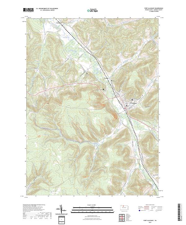 Port Allegany, PA — USGS 7.5-minute topo (2023)