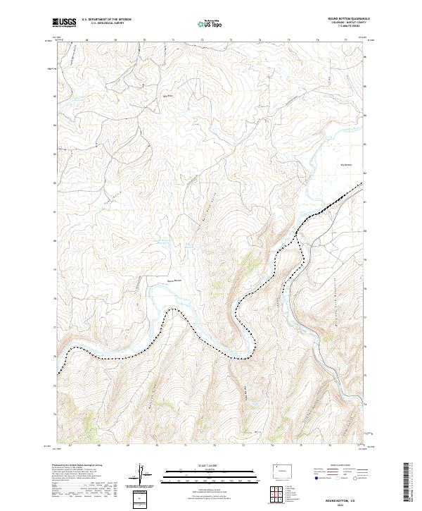 Round Bottom, CO — USGS 7.5-minute topo (2022)