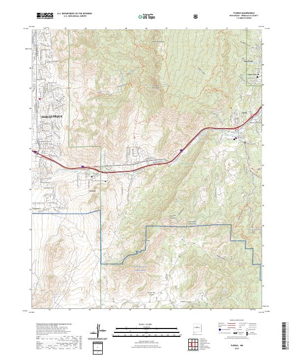 Tijeras, NM — USGS 7.5-minute topo (2023)