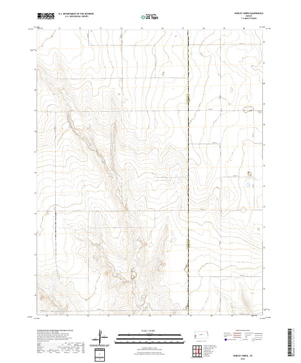 Shirley Creek, KS — USGS 7.5-minute topo (2022)