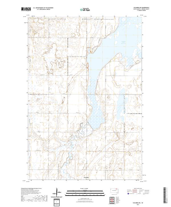 Columbia NE, SD — USGS 7.5-minute topo (2021)