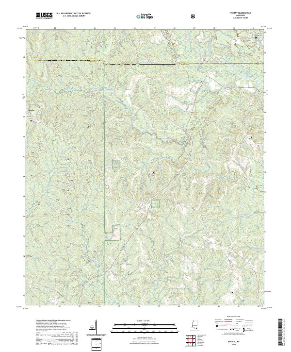 Vestry, MS — USGS 7.5-minute topo (2024)