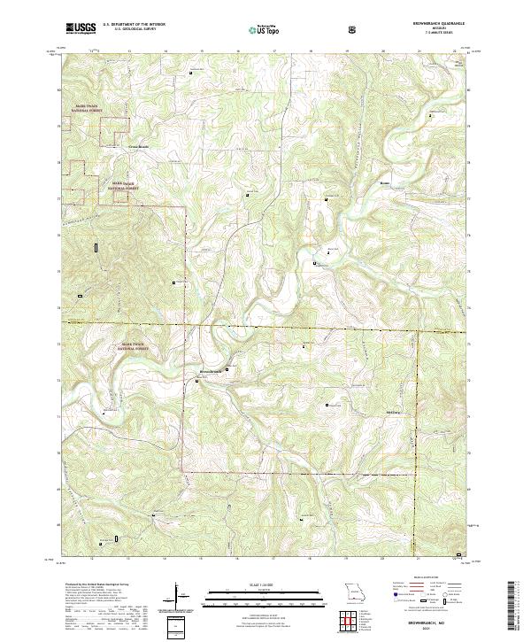 Brownbranch, MO — USGS 7.5-minute topo (2021)