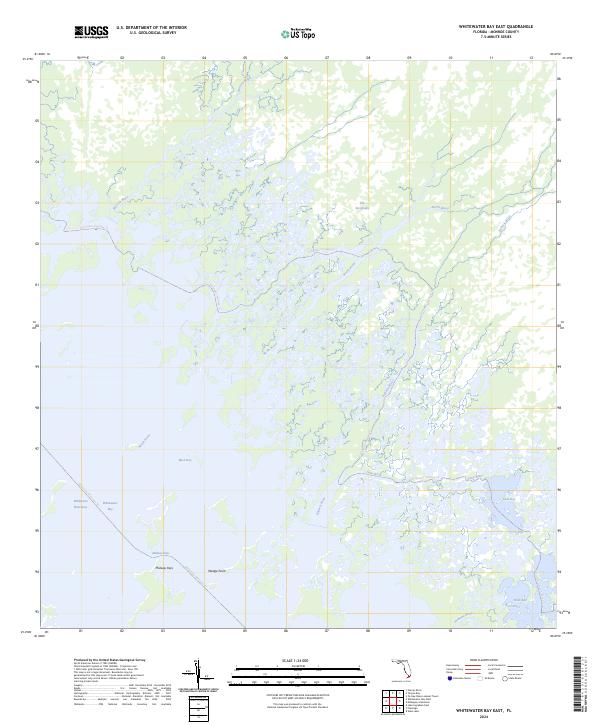 Whitewater Bay East, FL — USGS 7.5-minute topo (2024)