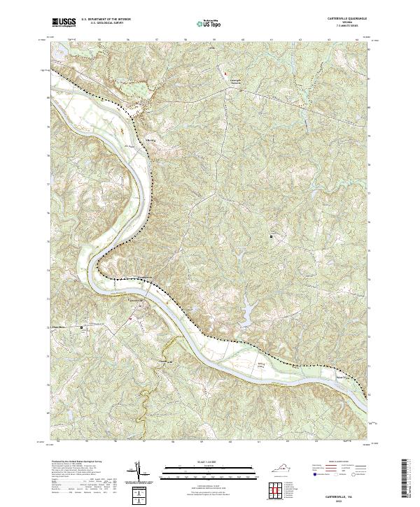 Cartersville, VA — USGS 7.5-minute topo (2022)
