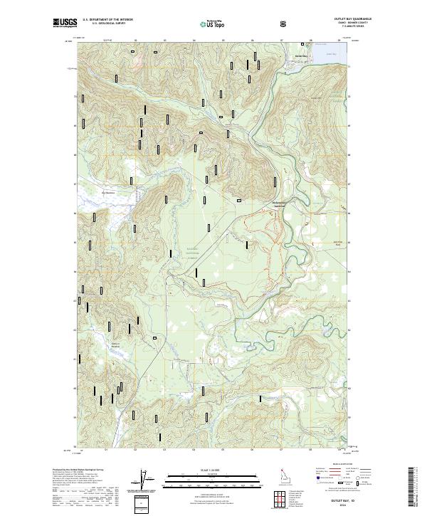 Outlet Bay, ID — USGS 7.5-minute topo (2024)