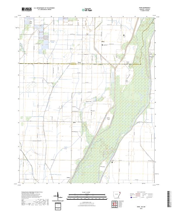 Dixie, AR-MO — USGS 7.5-minute topo (2024)
