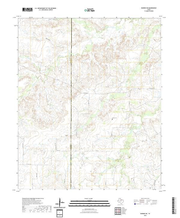 Dundee SW, TX — USGS 7.5-minute topo (2022)