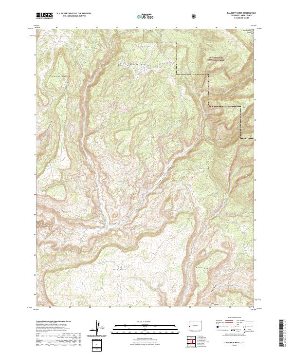 Calamity Mesa, CO — USGS 7.5-minute topo (2022)